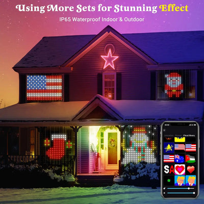 Smart 400-LED Curtain Fairy Lights, App & Remote Control